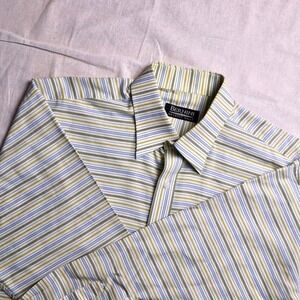 Bernini Beverly Hills Mens Striped Long Sleeve Button Up Shirt Sz XL
